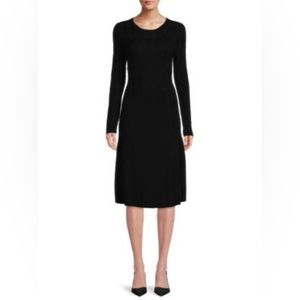 DONNA KARAN NEW YORK Ribbed Wool Blend Sweater Dress SZ Medium
